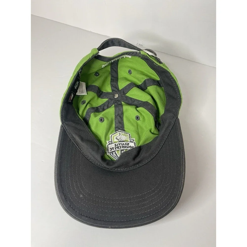 Adidas Seattle Sounders Lime Green Navy Hat Cap Youth